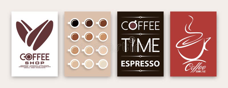 Modern poster Coffee style in vector format. Modern poster Coffee style in vector format