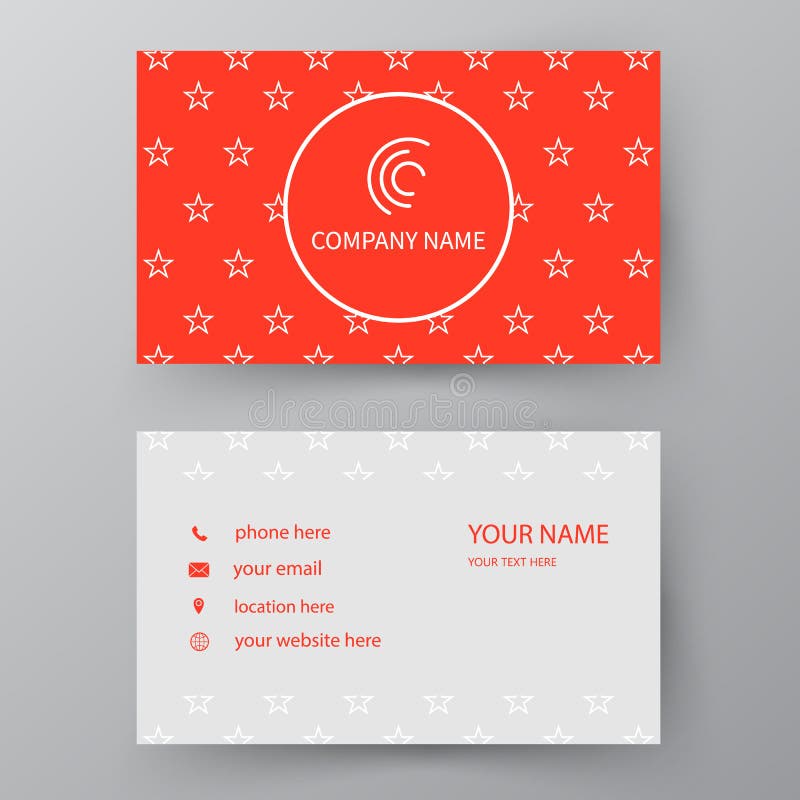 Vector Business Card Template. Visiting Card for Business and Pe