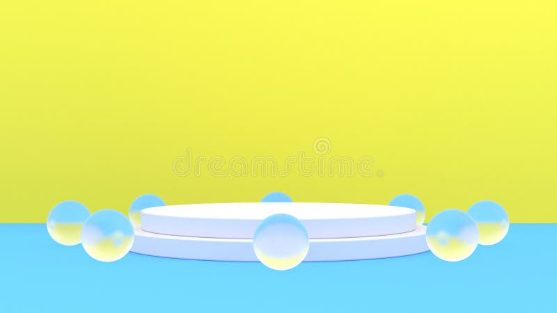 Modern presentation white mock up 3d podium able to loop seamless