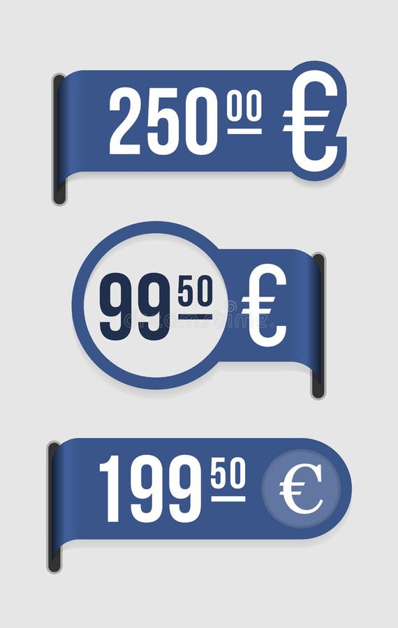 Modern price tag â€“ euro