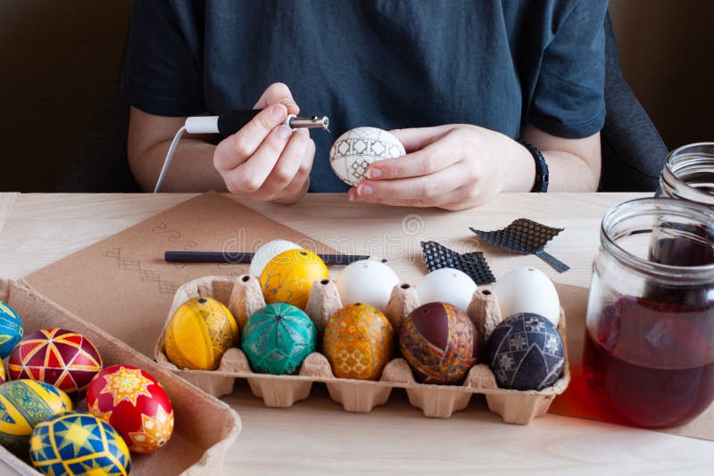 The Modern Process of Making Easter Eggs in Traditional Wax Technology