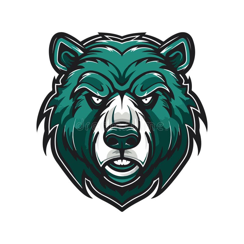 Modern Professional Grizzly Bear Logo for a Sport Team Vektor Abbildung