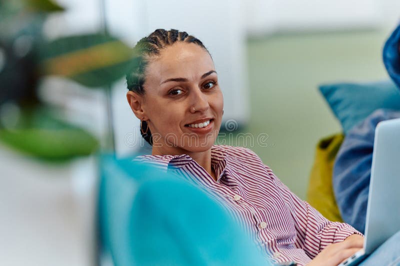 A modern programmer discussing future business projects with colleagues in a modern startup office royalty free stock photos