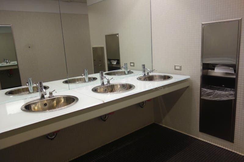 Modern Public Restroom stock images