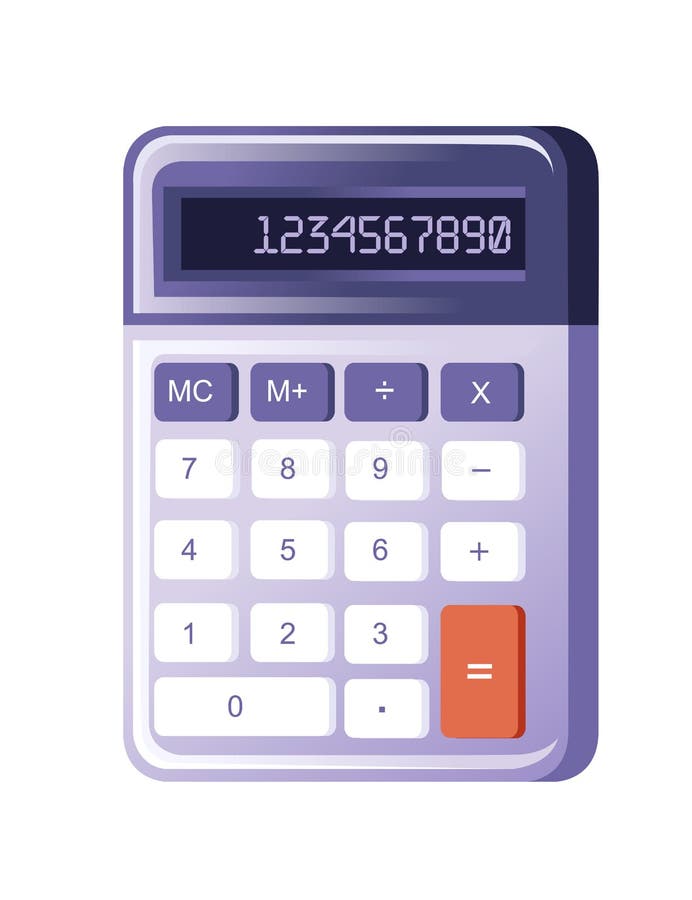 Purple calculator stock vector. Illustration of balance 41518586
