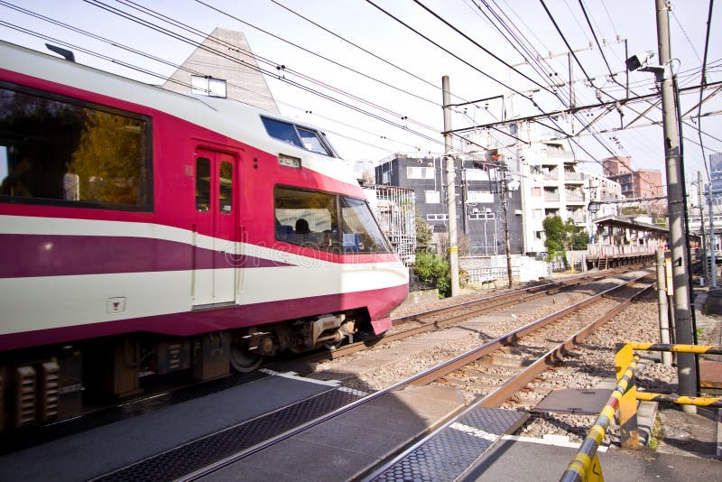 Modern Rail train tokyo stock photos
