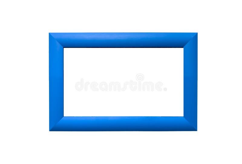 Modern rectangular picture frame. Simple design with blue border, perfect for displaying artwork royalty free stock photos