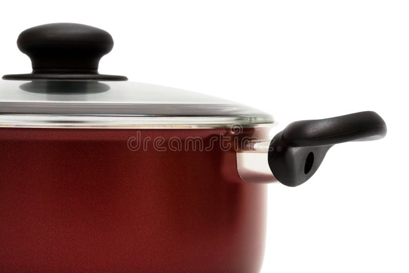 Red saucepan stock photo. Image of lunch, utensil, tool 7561722