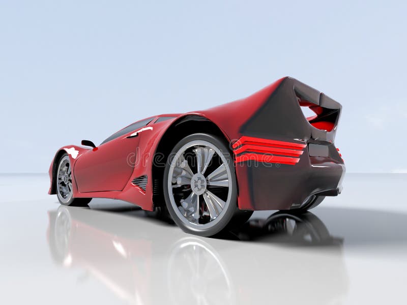 Modern red sports car ,3d ,render royalty free illustration Modern red sports car ,3d ,render royalty free illustration
