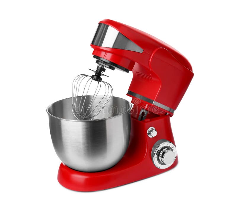 Modern Red Stand Mixer Isolated on White Stock Photo Image of