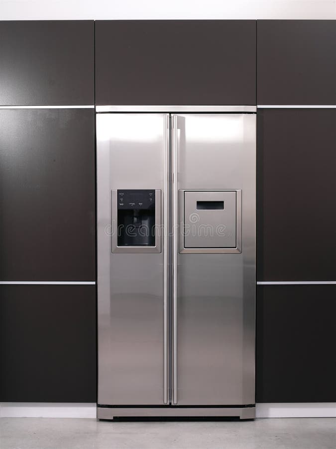 Modern refrigerator royalty free stock photo Modern refrigerator royalty free stock photo