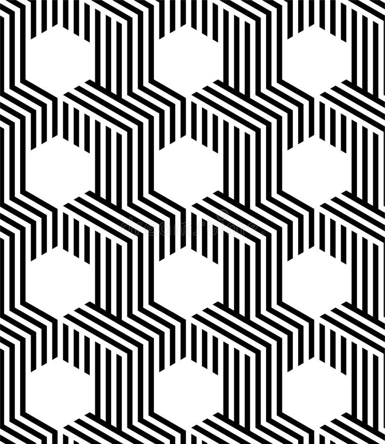 MODERN REGULAR GEOMETRIC SEAMLESS VECTOR PATTERN. STRIPED PARALLEL LINES. ABSTRACT OPTIC ART DESIGN