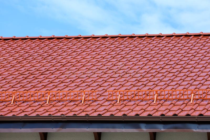 Roofing Of Glazed Roof Tiles Stock Photo Image of brick, paths 103915436