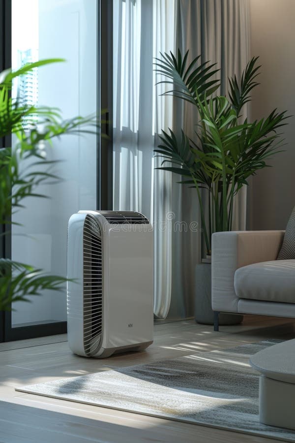A Modern Room with an Air Conditioner Installed Stock Image Image of