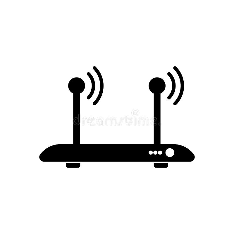 Modern router icon, pictogram isolated on white background stock illustration