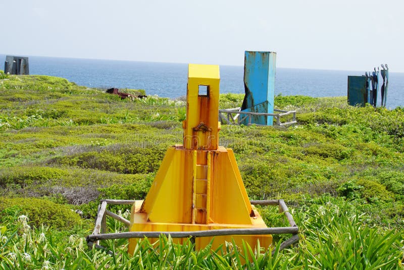 Modern And Rusted Sculptures At Punta Sur Isla Mujeres Mexico