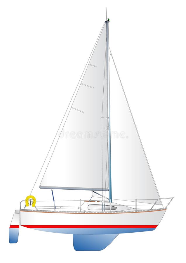 Modern saliing yacht