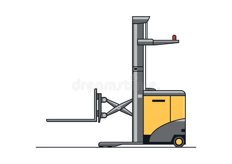 Modern Scissors Reach Truck Forklift Stock Vector Illustration of