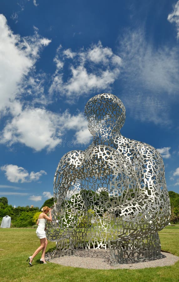 Modern Sculpture in the Botanical Garden Editorial Image Image of