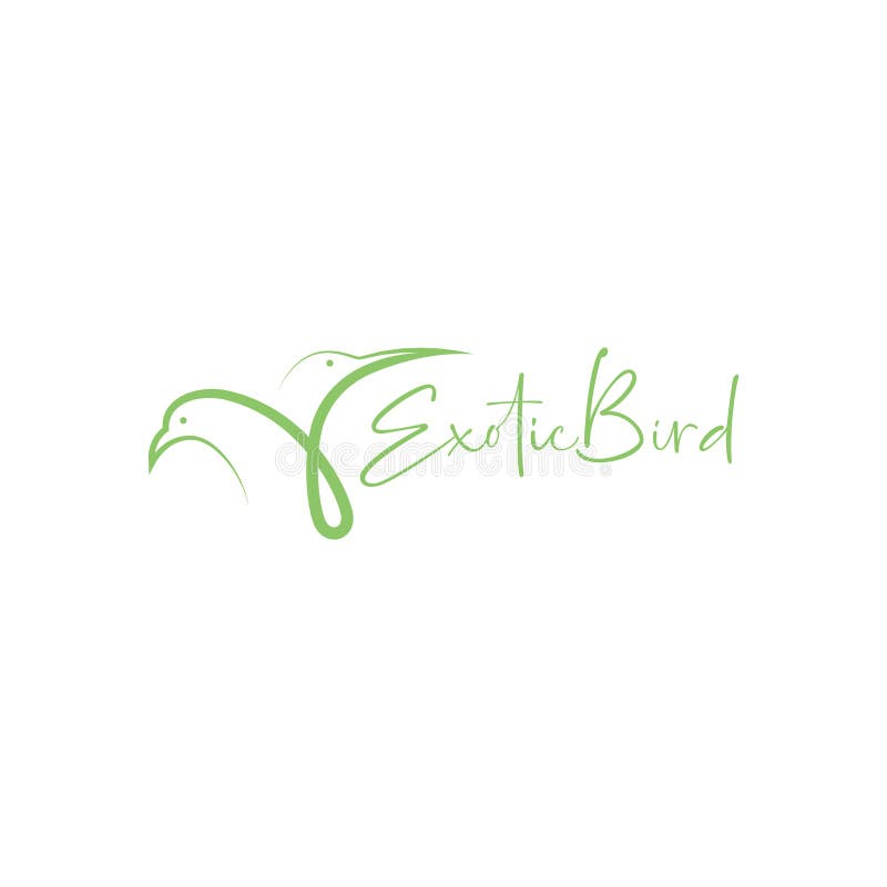 Modern shape bird exotic beauty line logo symbol icon vector graphic design illustration idea creative