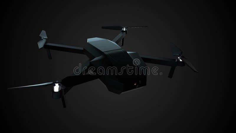 Modern shiny rising quadcopter, 3d render for technology, science showing, computer generated royalty free illustration Modern shiny rising quadcopter, 3d render for technology, science showing, computer generated royalty free illustration
