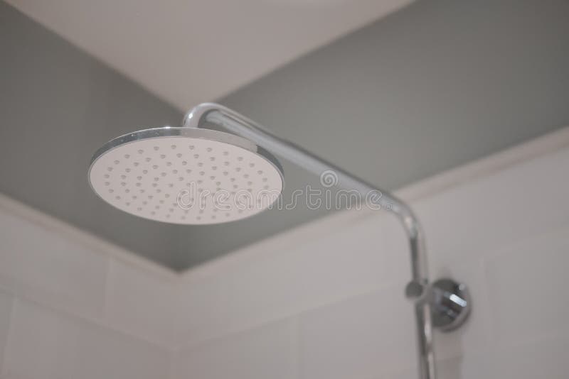 Modern shower head detail stock photo. Image of faucet 192096186