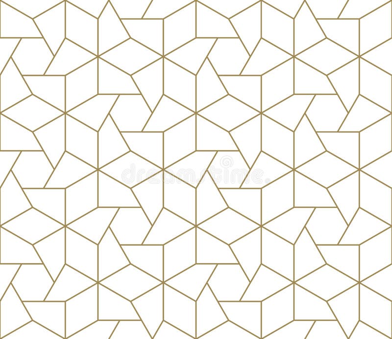 Modern simple geometric vector seamless pattern with gold line texture on white background. Light abstract wallpaper