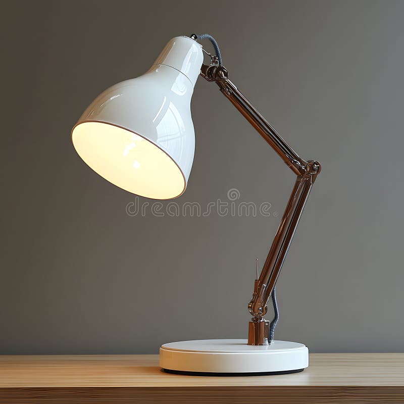 Modern skrivbordslampa stock illustrationer