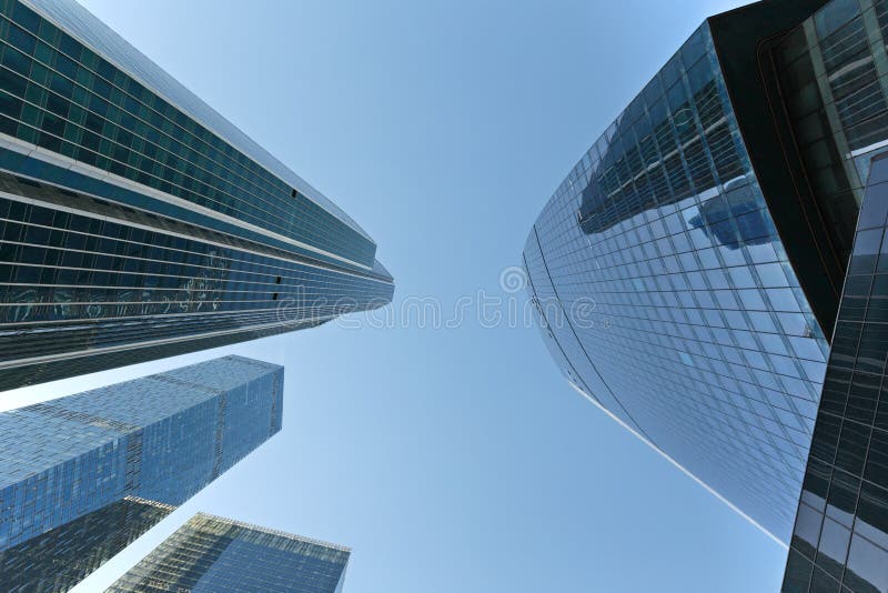 Modern Skyscrapers in the Financial District Stock Image Image of