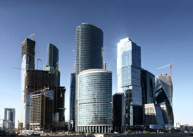 Modern skyscrapers in Moscow