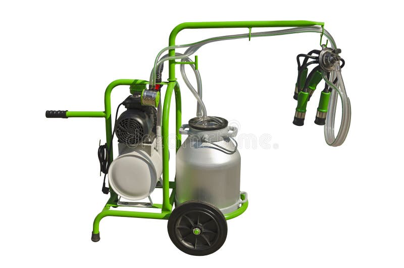 Milking machine on man