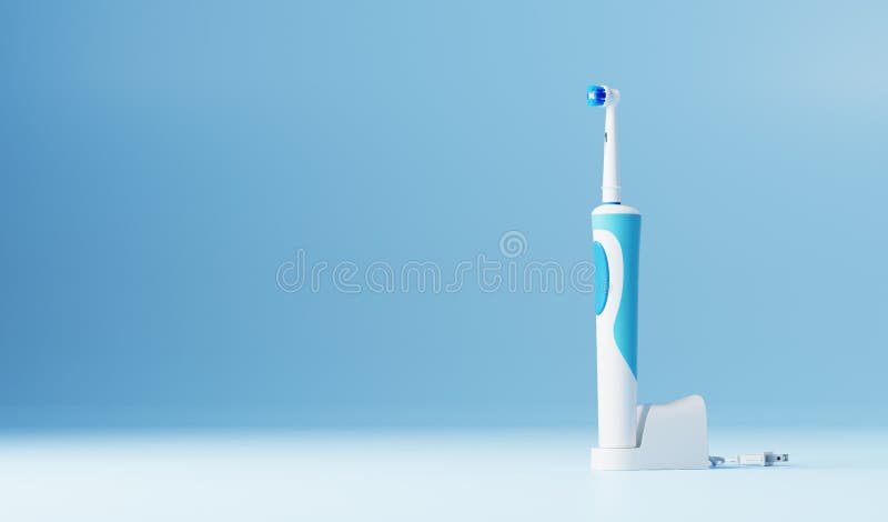 Modern smart sonic or electric toothbrush vector illustration