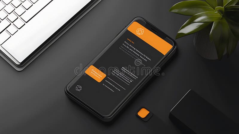 A modern smartphone displaying a digital document royalty free illustration