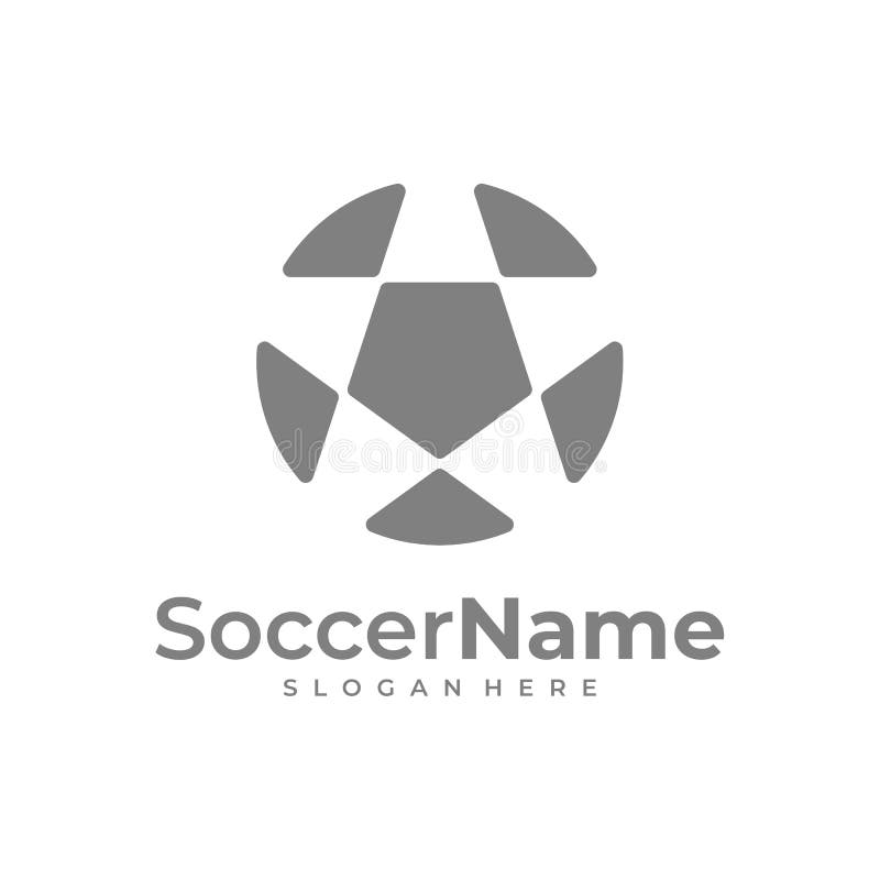Modern Soccer Logo Template, Football Logo Design Vector Stock