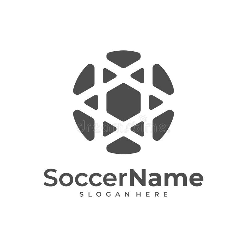 Modern Soccer Logo Template, Football Logo Design Vector Stock