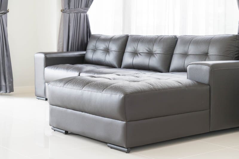 Modern sofa in living room stock photo. Image of interior 93714356