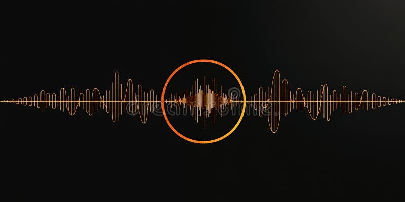 Modern sound wave graphic design element on a dark background for audio projects vector illustration