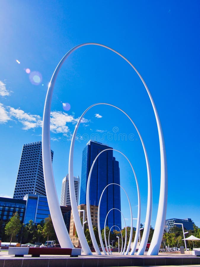 Modern Spanda Sculpture, Perth, Western Australia Editorial Stock Image ...