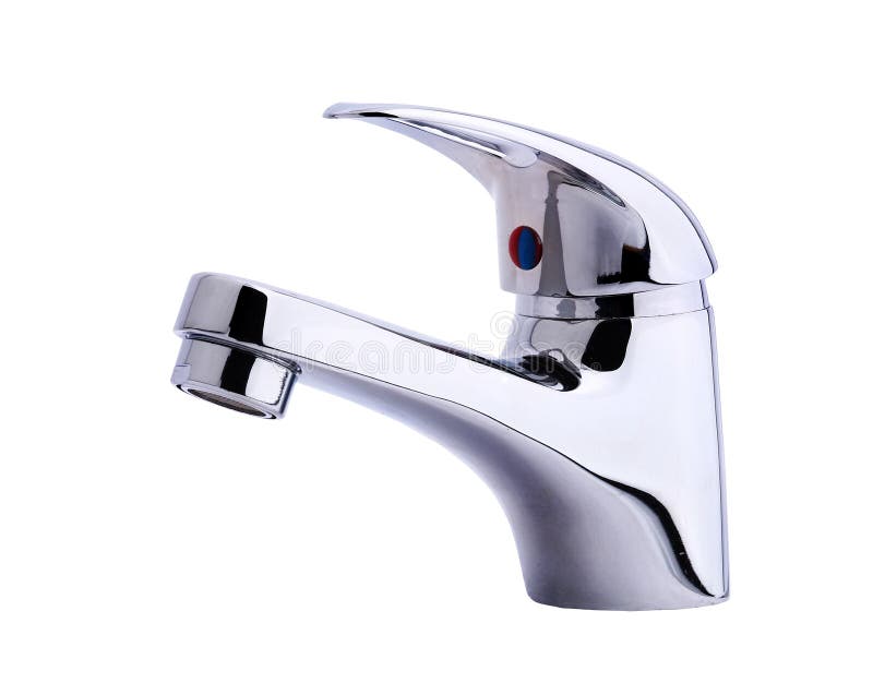 Modern Stainless Steel Tap. Isolated. Stock Image Image of sink, cold