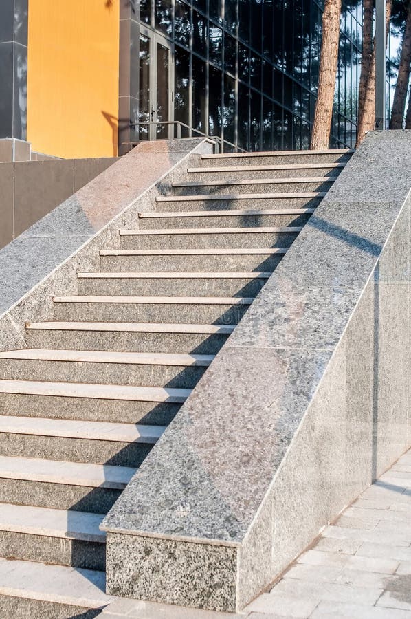 Modern Stairs, Steps, High Tech Building. Stock Photo Image of