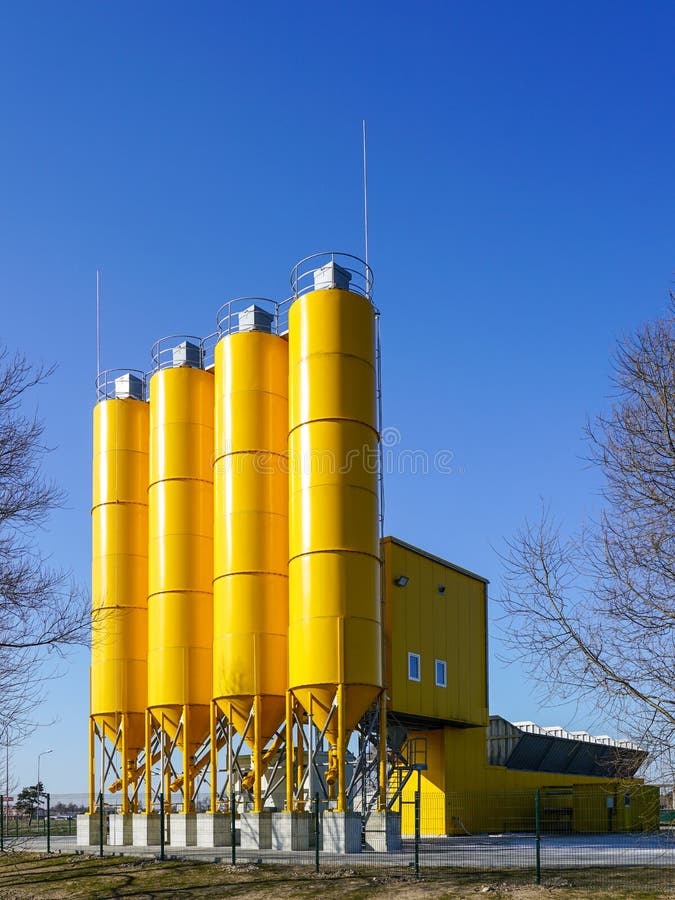 New modern high quality stationary concrete batching plant. New modern high quality stationary concrete batching plant