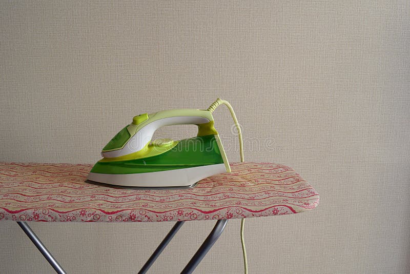 Modern Steam Iron on a Smooth Board Stock Photo Image of household