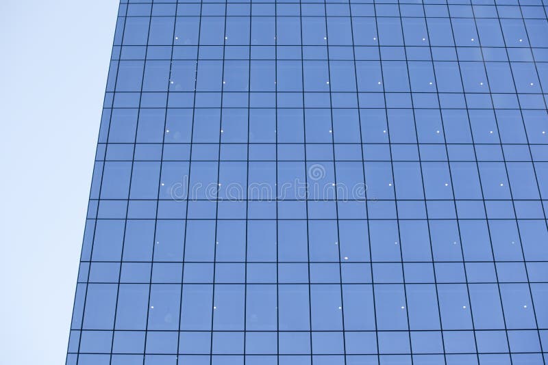 Modern steel and glass office building detail