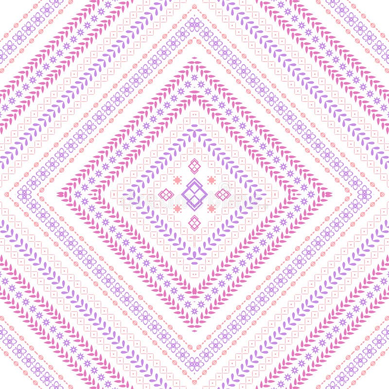 Modern Stitches Pattern on Embroidery Design for Living Room Wall Decor