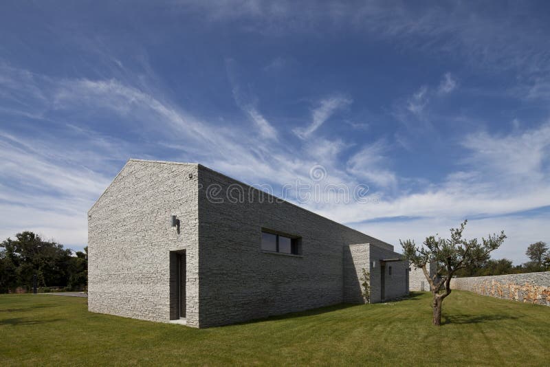 Modern stone house in Istria