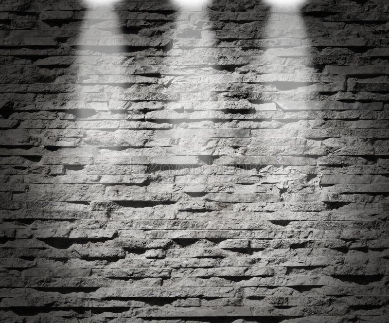 Modern Stone Wall Decoration Lights Stock Image Image of home
