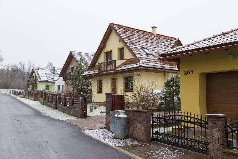 Modern street in old SmreÄany village. Liptov region. Western Tatras. Slovakia