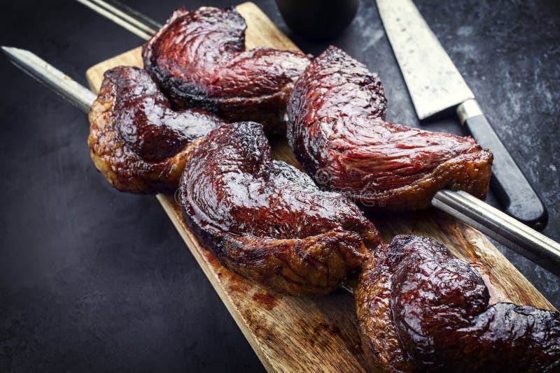 Picanha On Skewer On White Background Stock Photo - Download Image Now -  Picanha, Skewer, 2015 - iStock