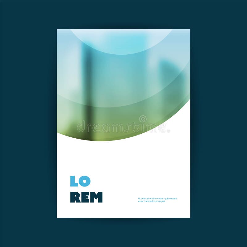Modern Style Cover Design for Your Business with Blurred Image vector illustration