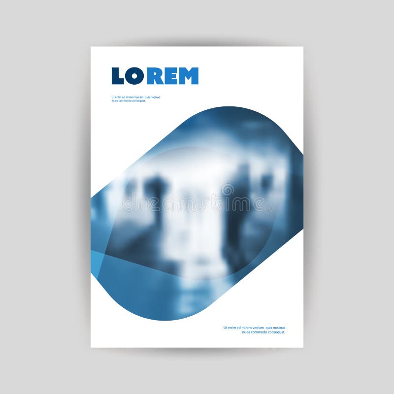 Modern Style Flyer or Cover Design with Blurred Image for Your Business vector illustration